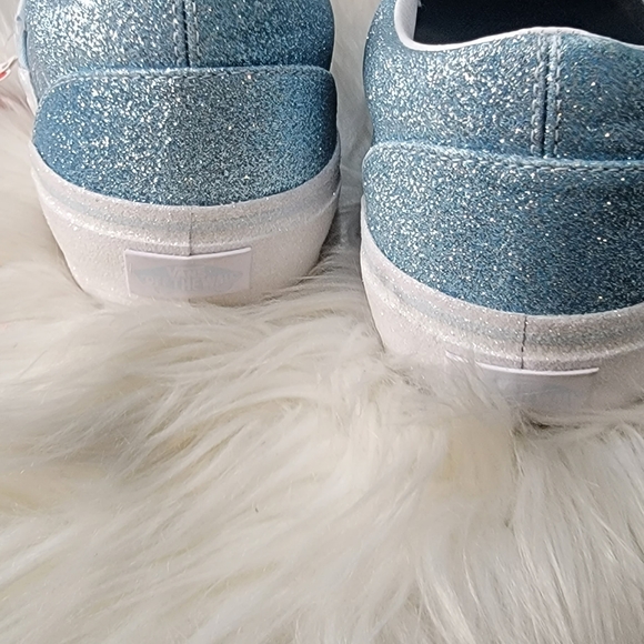 Vans Glitter Blue Slip-On Sneakers - Picture 9 of 10